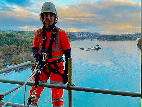 geotechnical rope access work menai bridge anglesey